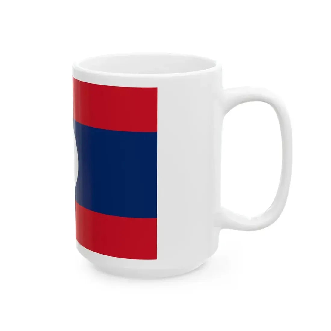 Flag of Laos (Laos) White Coffee Mug - Go Mug Yourself