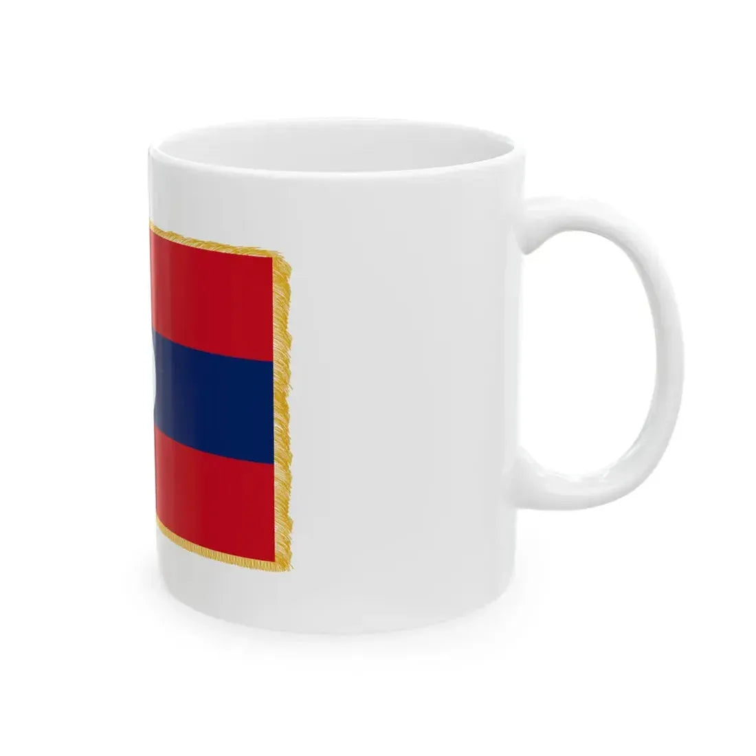 Flag of Laos parade (Laos) White Coffee Mug - Go Mug Yourself