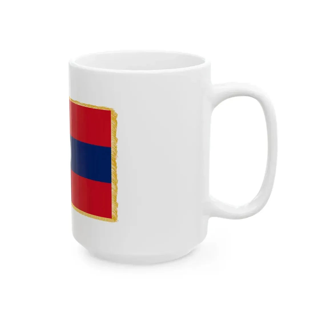 Flag of Laos parade (Laos) White Coffee Mug - Go Mug Yourself