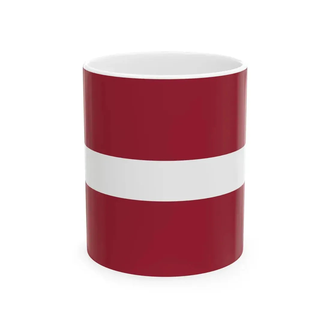 Flag of Latvia 3-2 (Latvia) White Coffee Mug 11oz - Go Mug Yourself