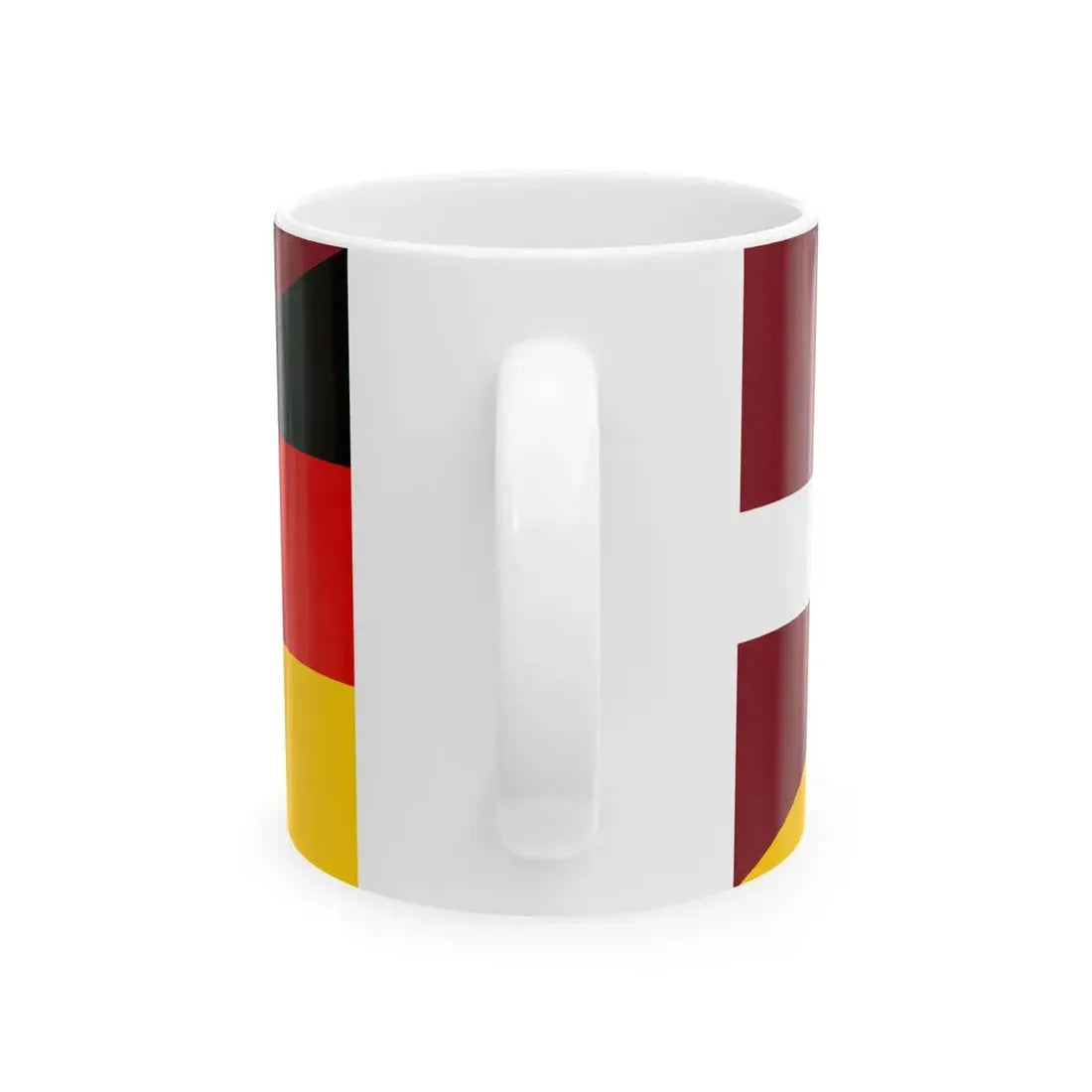 Flag of Latvia and Germany (Germany) White Coffee Mug - Go Mug Yourself