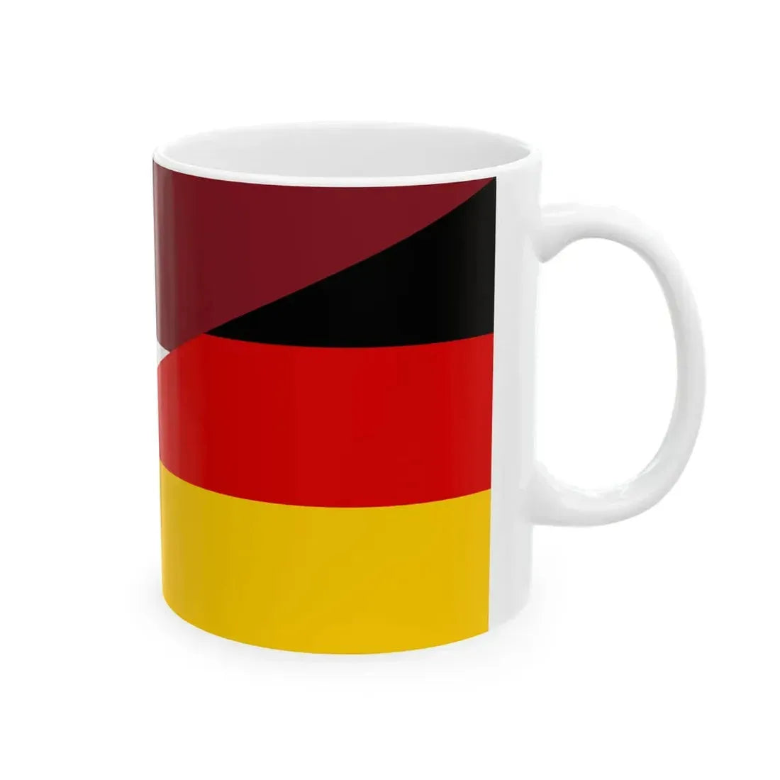 Flag of Latvia and Germany (Germany) White Coffee Mug - Go Mug Yourself