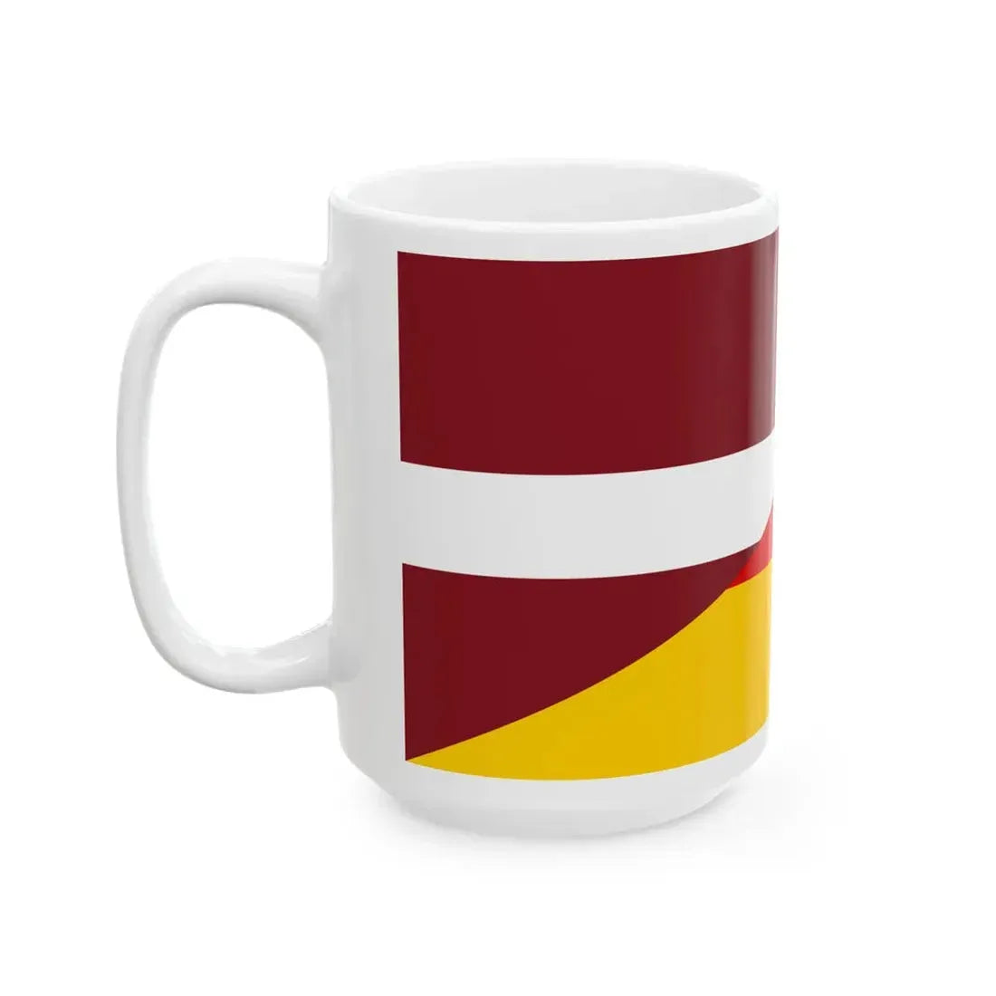 Flag of Latvia and Germany (Germany) White Coffee Mug - Go Mug Yourself