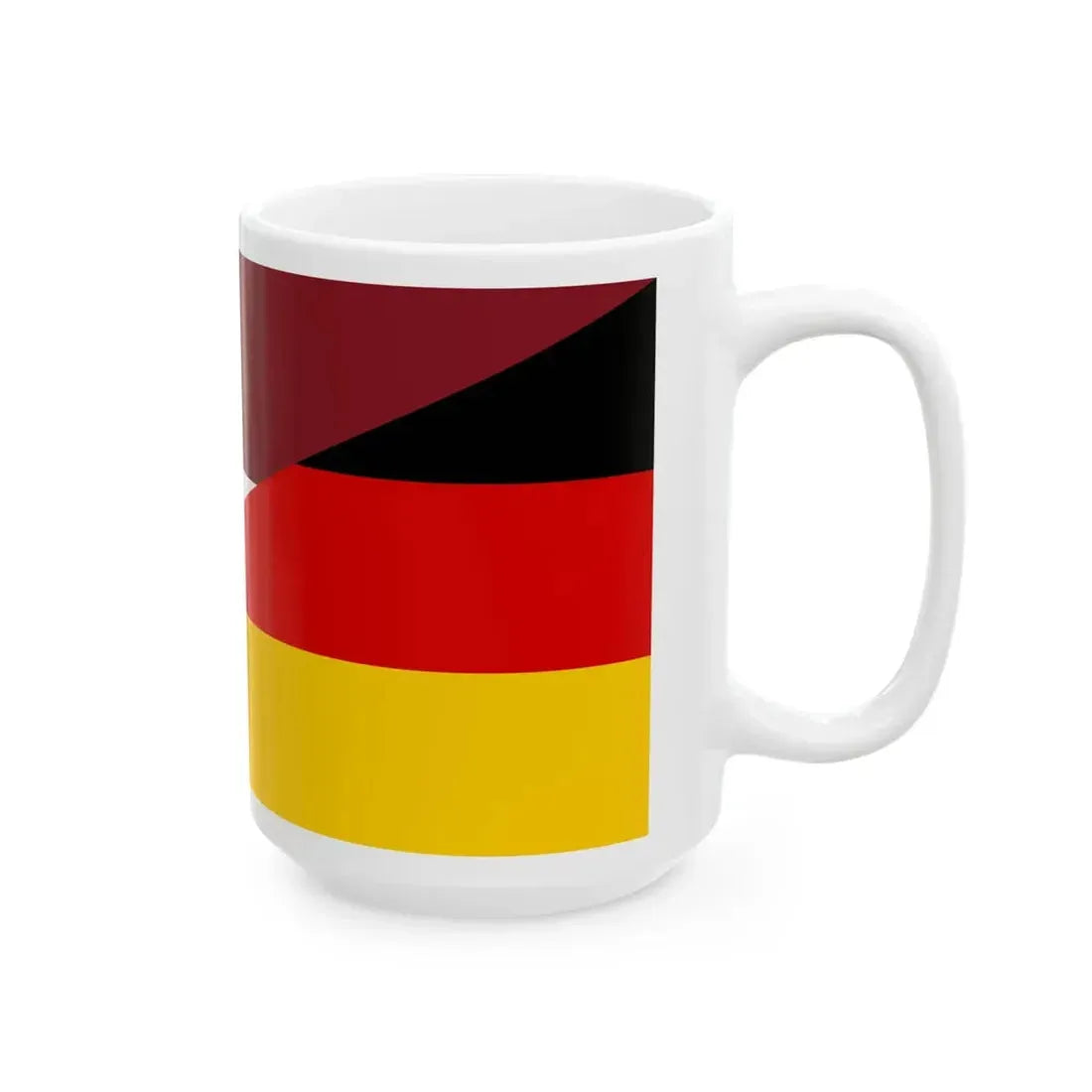 Flag of Latvia and Germany (Germany) White Coffee Mug - Go Mug Yourself