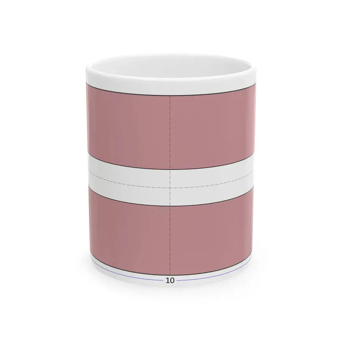 Flag of Latvia construction sheet (Latvia) White Coffee Mug 11oz - Go Mug Yourself