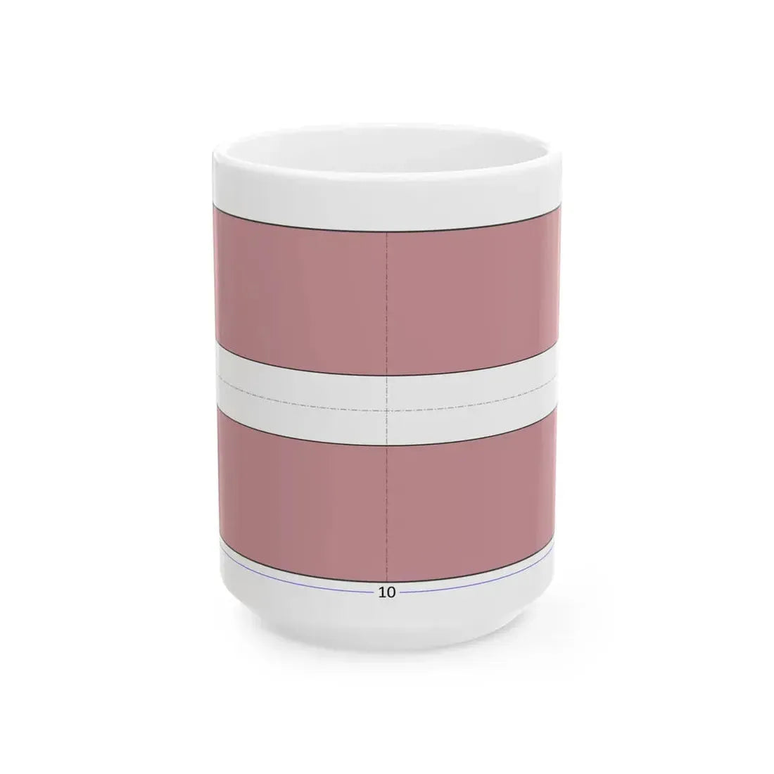 Flag of Latvia construction sheet (Latvia) White Coffee Mug 15oz - Go Mug Yourself
