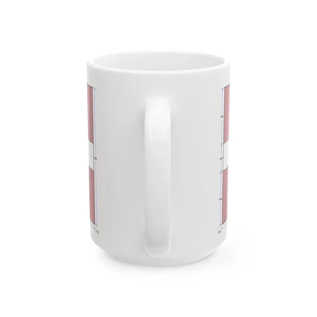 Flag of Latvia construction sheet (Latvia) White Coffee Mug - Go Mug Yourself