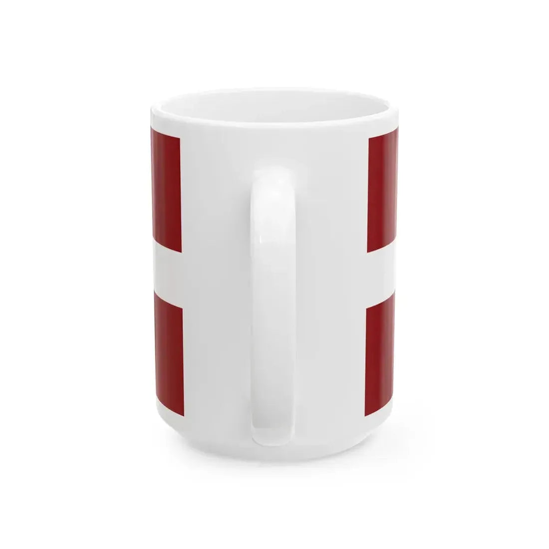 Flag of Latvia different red (Latvia) White Coffee Mug - Go Mug Yourself