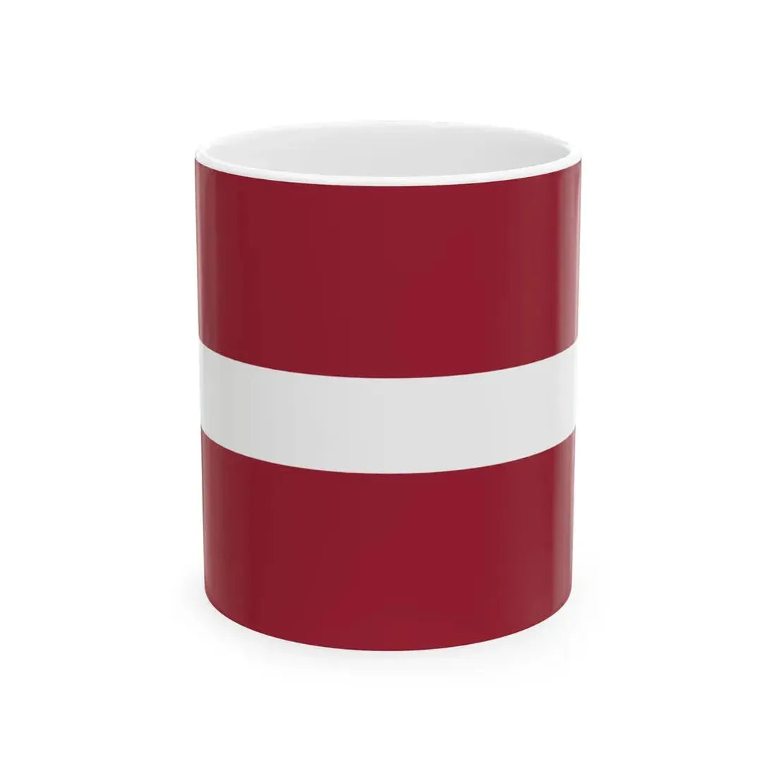 Flag of Latvia (Latvia) White Coffee Mug 11oz - Go Mug Yourself