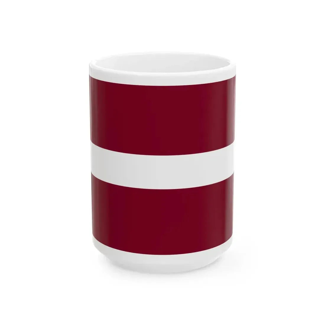 Flag of Latvia WFB 2004 (Latvia) White Coffee Mug 15oz - Go Mug Yourself