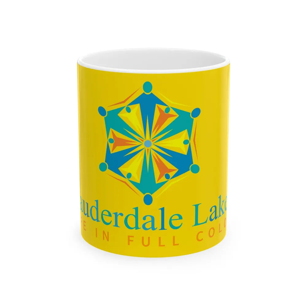 Flag of Lauderdale Lakes Florida (United States) White Coffee Mug 11oz - Go Mug Yourself