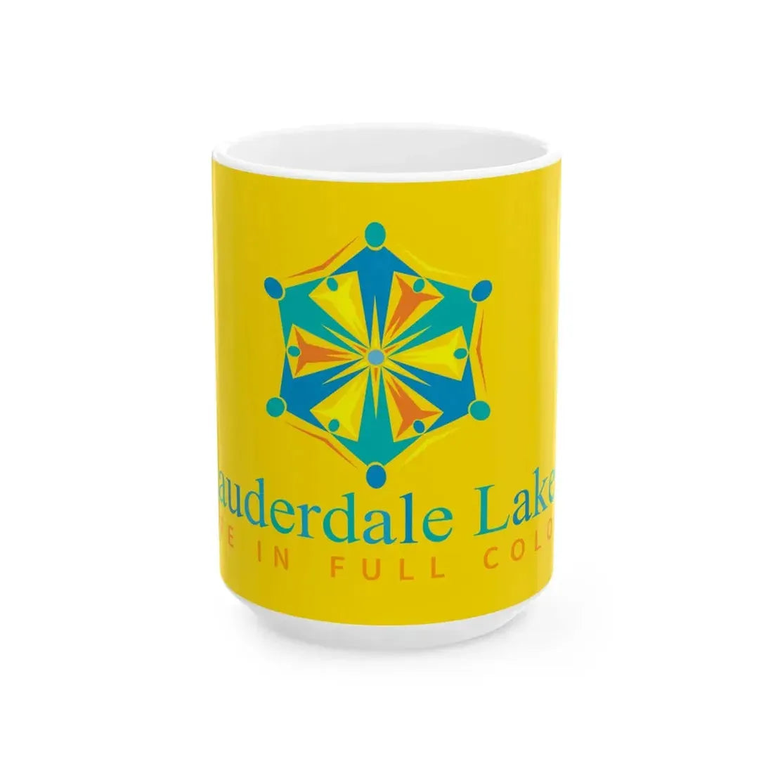 Flag of Lauderdale Lakes Florida (United States) White Coffee Mug 15oz - Go Mug Yourself