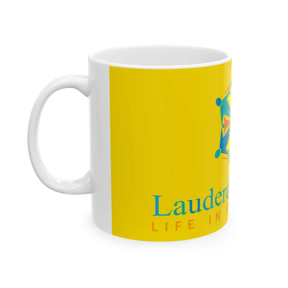 Flag of Lauderdale Lakes Florida (United States) White Coffee Mug - Go Mug Yourself