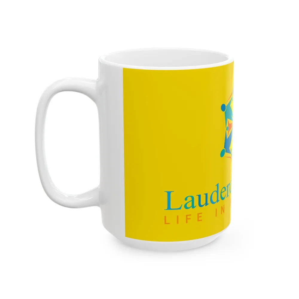 Flag of Lauderdale Lakes Florida (United States) White Coffee Mug - Go Mug Yourself