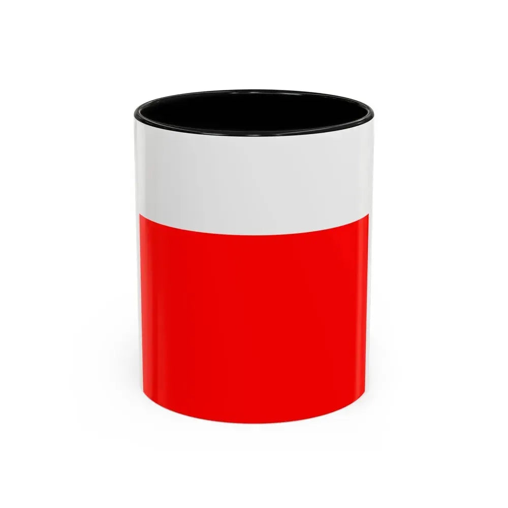 Flag of Lausanne Switzerland - Accent Coffee Mug 11oz Black - Go Mug Yourself