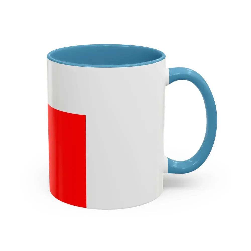 Flag of Lausanne Switzerland - Accent Coffee Mug - Go Mug Yourself