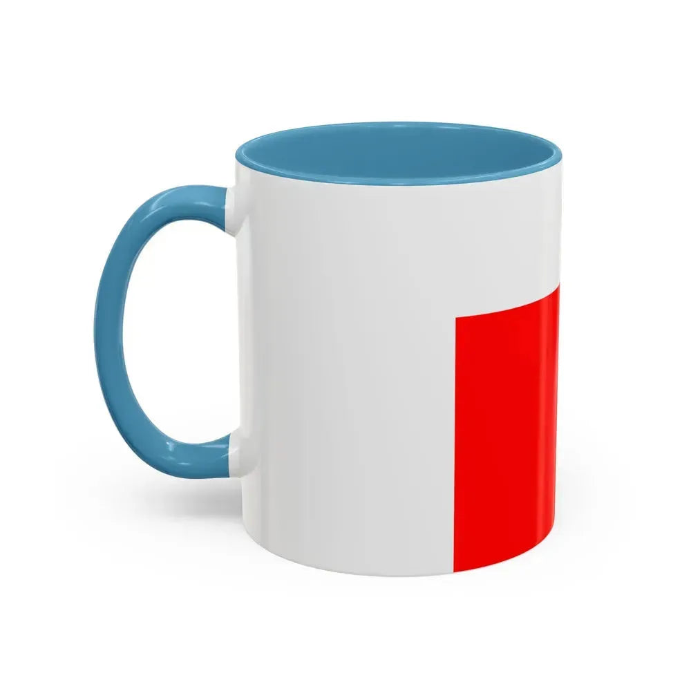 Flag of Lausanne Switzerland - Accent Coffee Mug - Go Mug Yourself