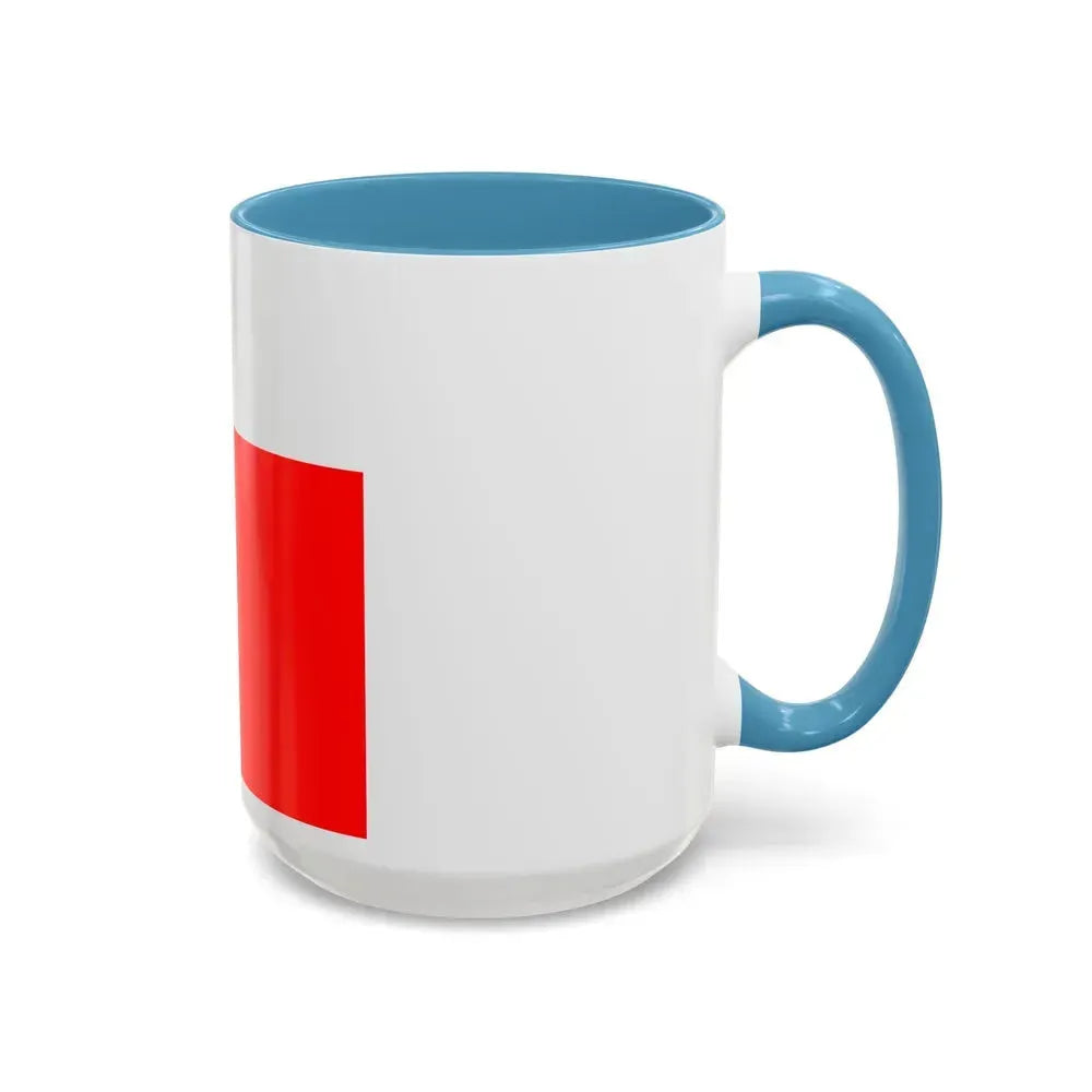 Flag of Lausanne Switzerland - Accent Coffee Mug - Go Mug Yourself