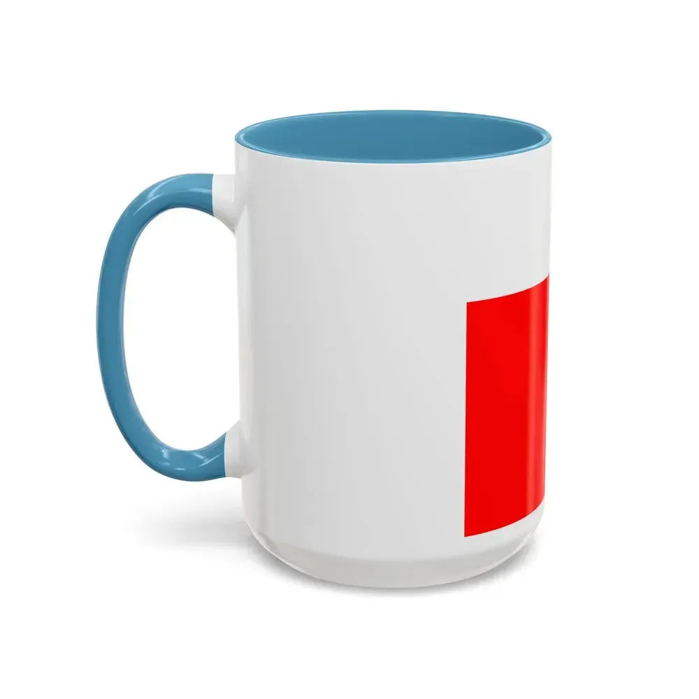 Flag of Lausanne Switzerland - Accent Coffee Mug - Go Mug Yourself