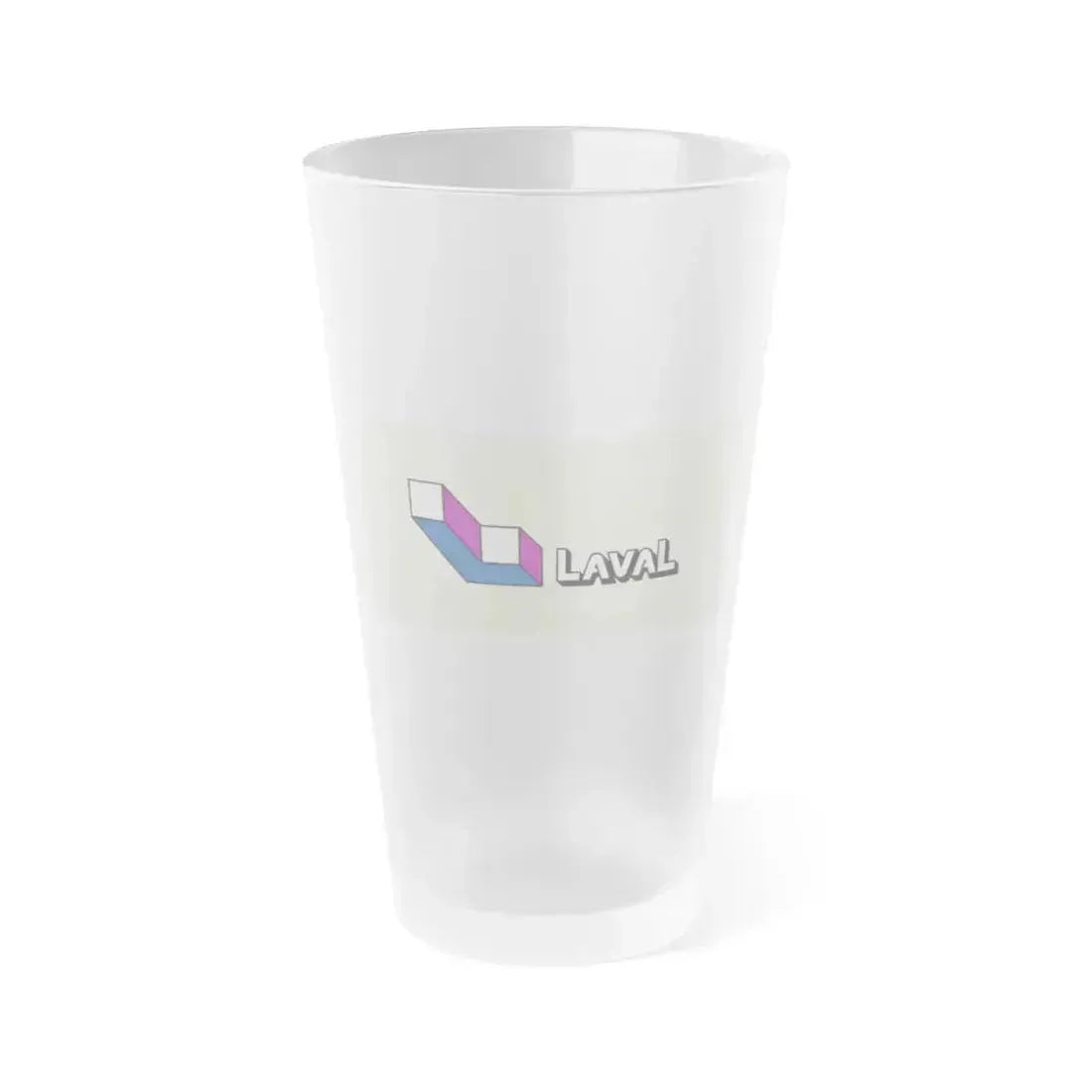 Flag of Laval Quebec Canada - Frosted Pint Glass 16oz 16oz Frosted - Go Mug Yourself