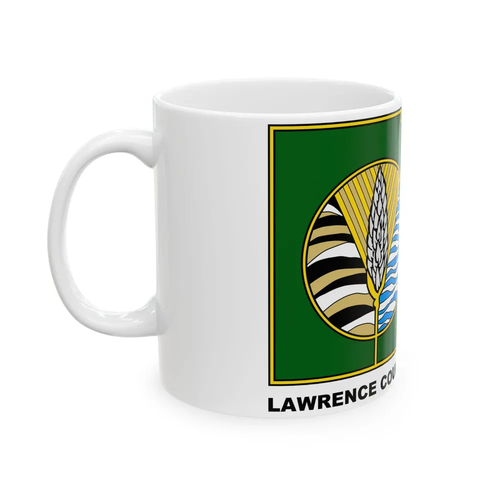 Flag of Lawrence County Pennsylvania (United States) White Coffee Mug - Go Mug Yourself