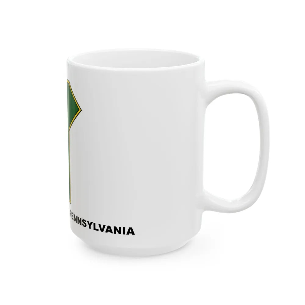 Flag of Lawrence County Pennsylvania (United States) White Coffee Mug - Go Mug Yourself