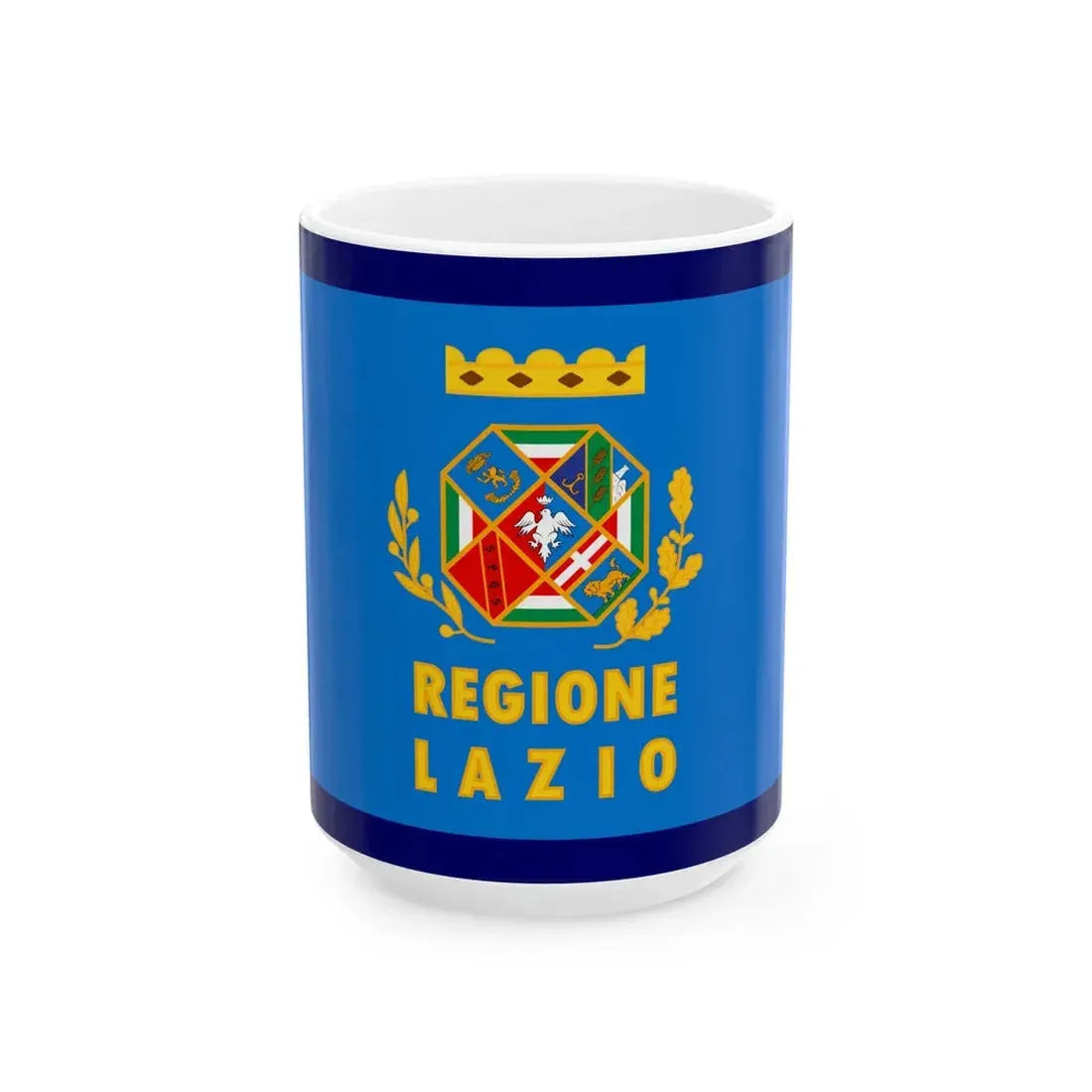 Flag of Lazio 1995 (Italy) White Coffee Mug 15oz - Go Mug Yourself
