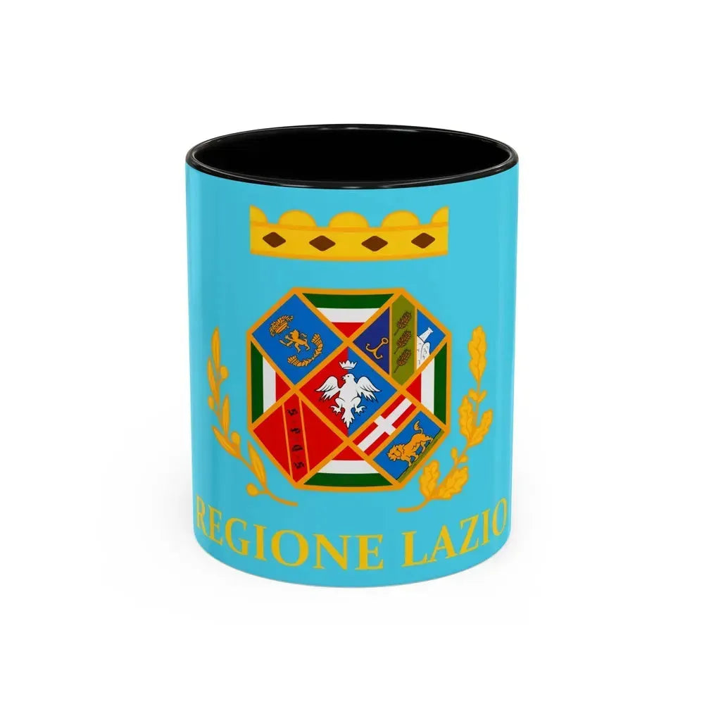 Flag of Lazio Italy - Accent Coffee Mug 11oz Black - Go Mug Yourself