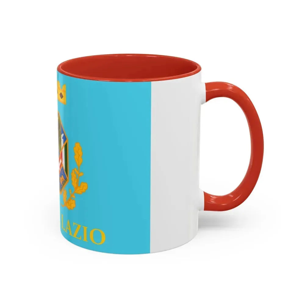 Flag of Lazio Italy - Accent Coffee Mug - Go Mug Yourself