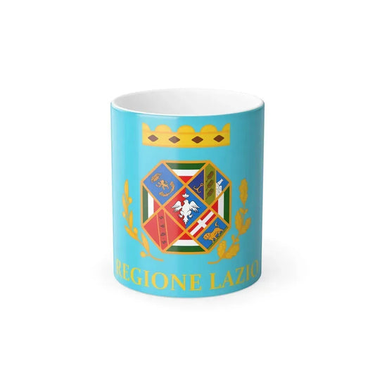 Flag of Lazio Italy - Color Changing Coffee Mug 11oz - Go Mug Yourself