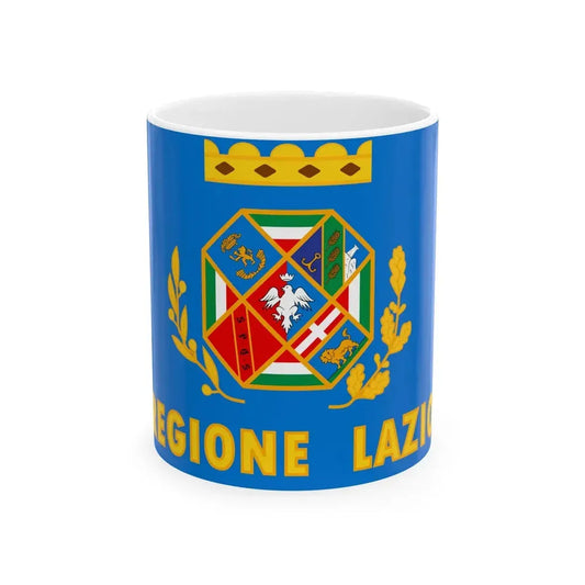 Flag of Lazio (Italy) White Coffee Mug 11oz - Go Mug Yourself