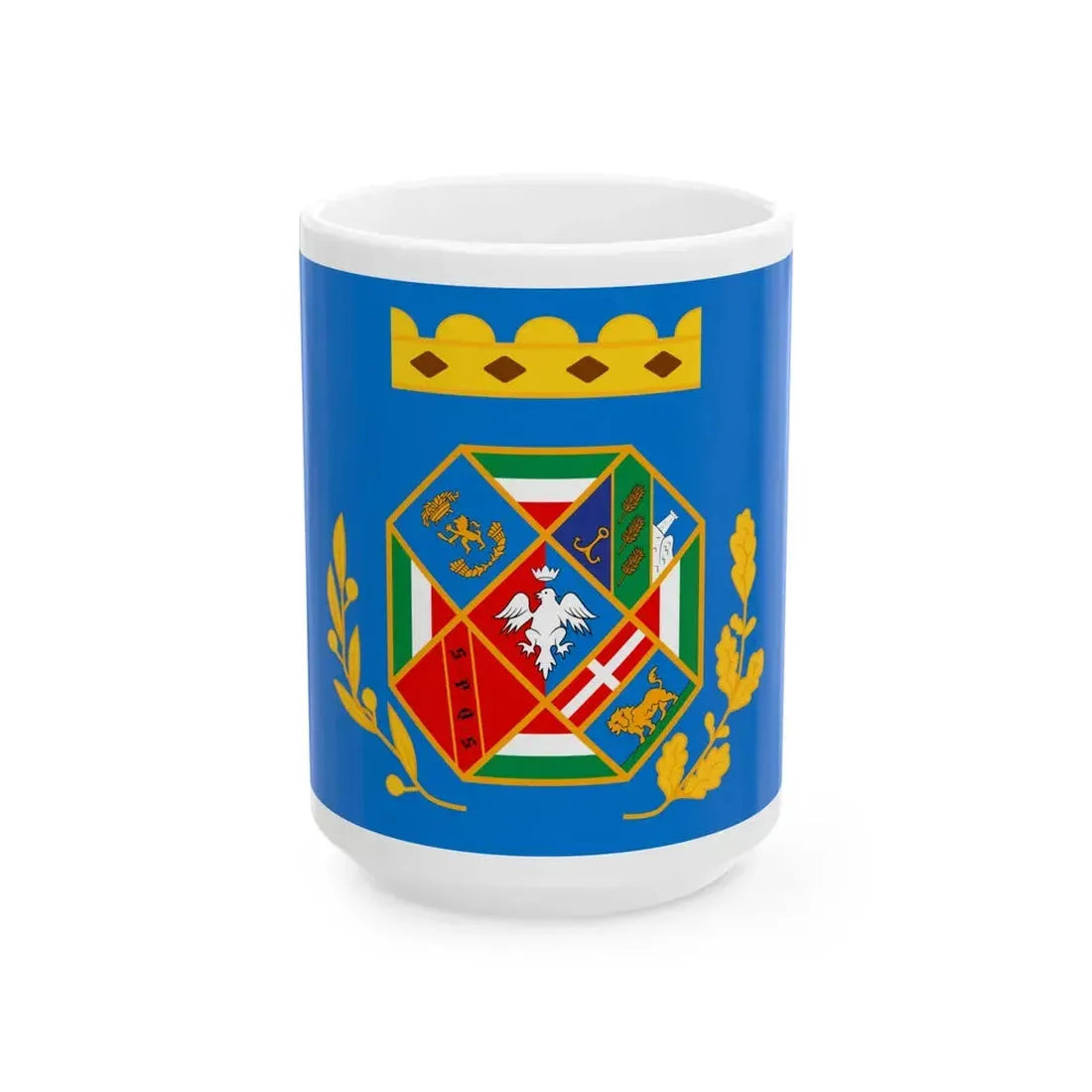 Flag of Lazio textless (Italy) White Coffee Mug 15oz - Go Mug Yourself