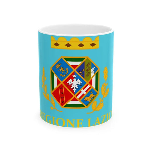 Flag of Lazio Variant (Italy) White Coffee Mug 11oz - Go Mug Yourself