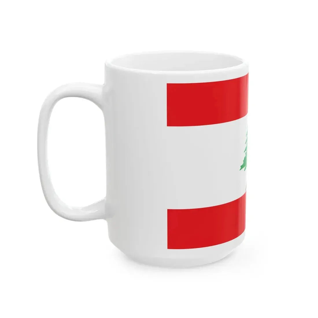 Flag of Lebanon 1943-1995 (Lebanon) White Coffee Mug - Go Mug Yourself