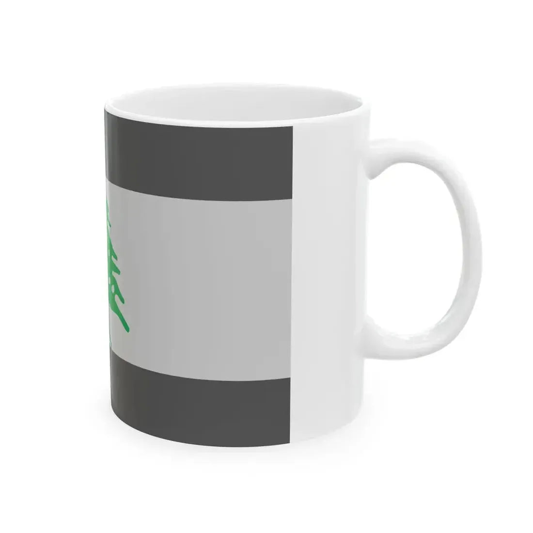 Flag of Lebanon - Cedar Tree (Lebanon) White Coffee Mug - Go Mug Yourself