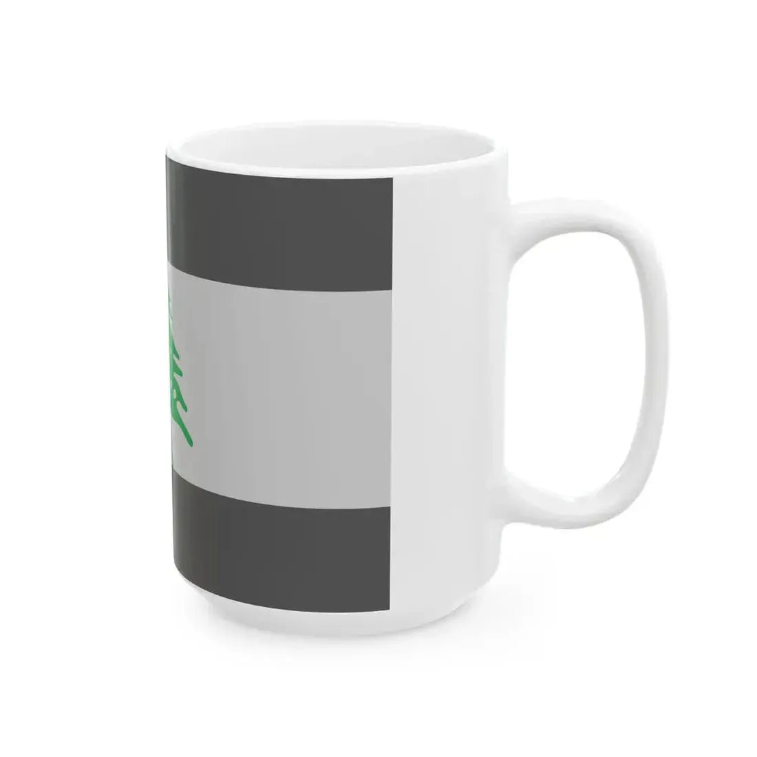 Flag of Lebanon - Cedar Tree (Lebanon) White Coffee Mug - Go Mug Yourself