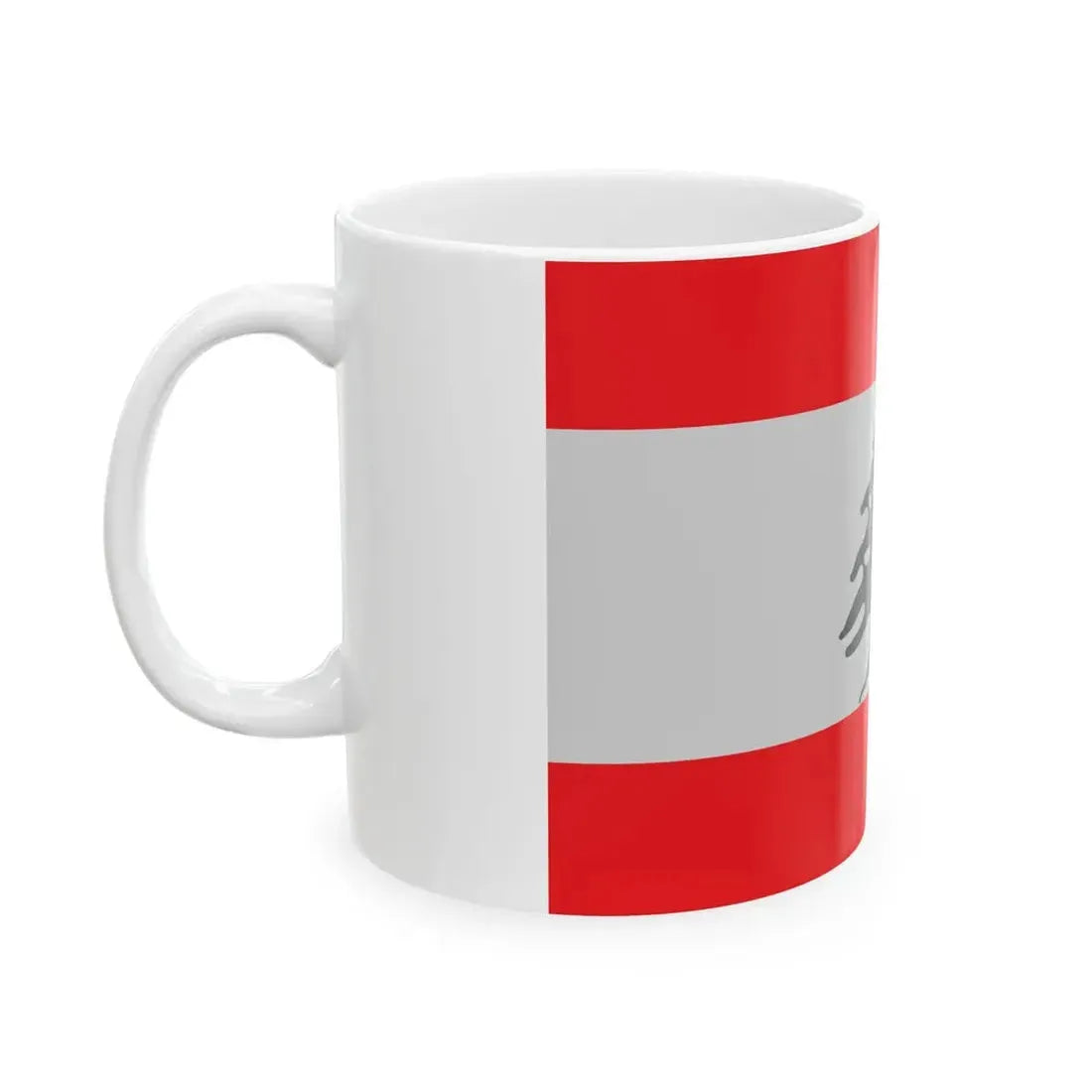 Flag of Lebanon - Red (Lebanon) White Coffee Mug - Go Mug Yourself