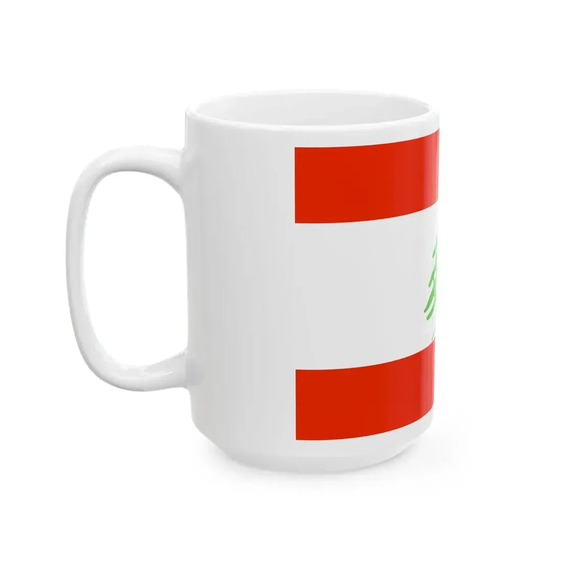 Flag of Lebanon WFB 2000 (Lebanon) White Coffee Mug - Go Mug Yourself