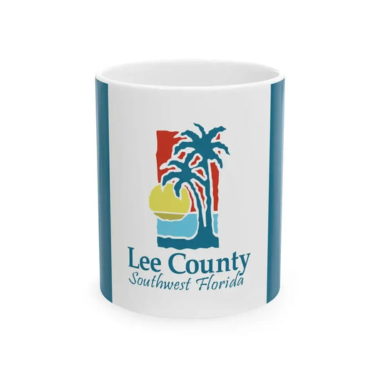 Flag of Lee County Florida (United States) White Coffee Mug 11oz - Go Mug Yourself