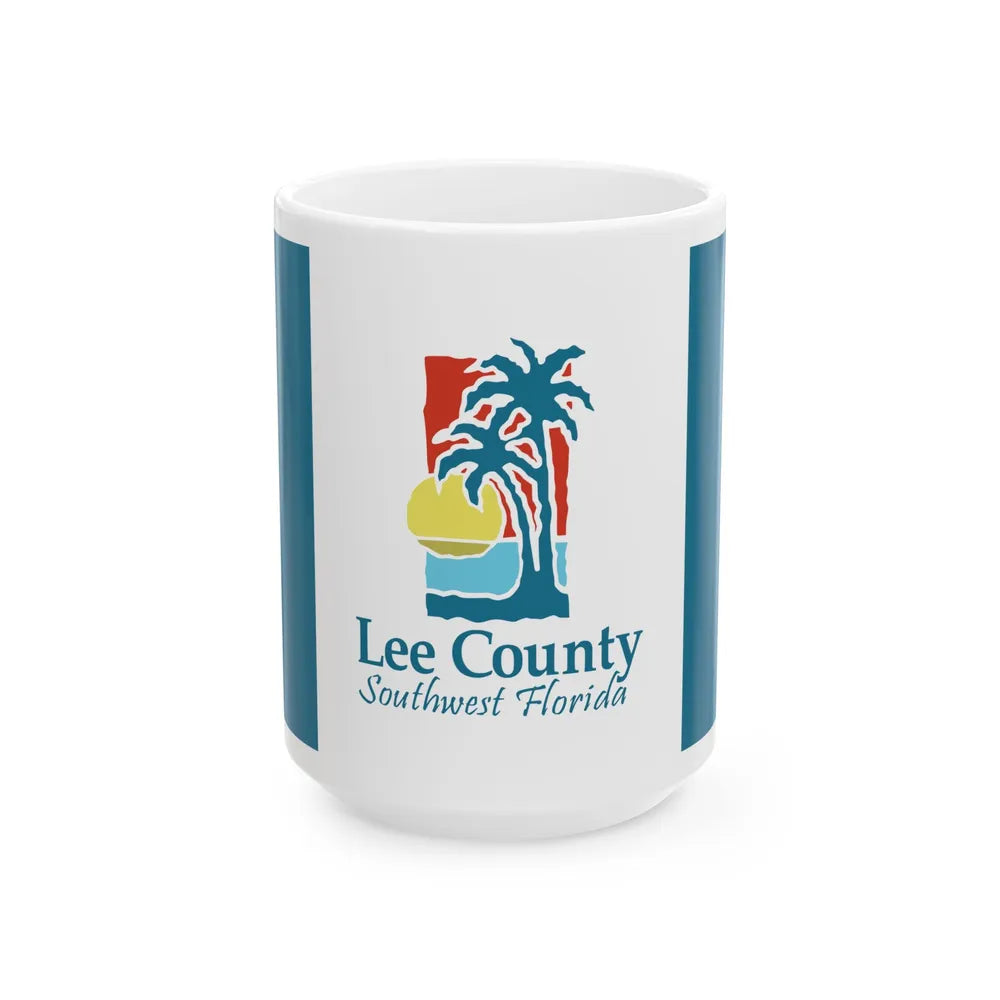 Flag of Lee County Florida (United States) White Coffee Mug 15oz - Go Mug Yourself