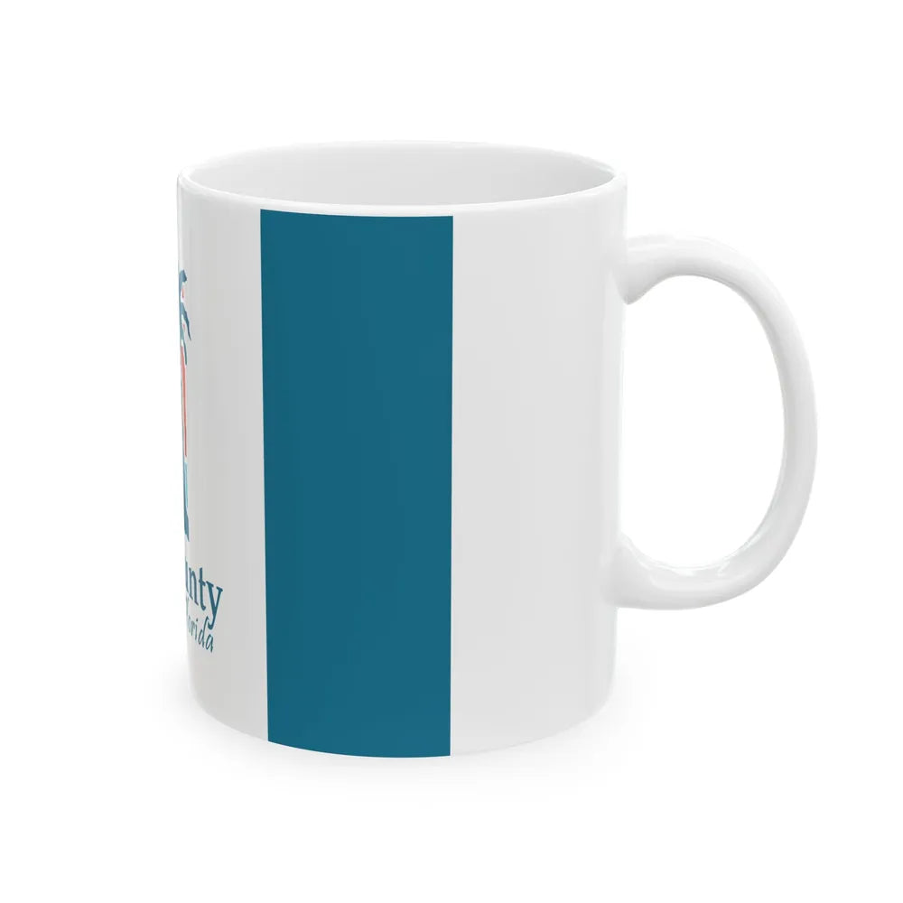 Flag of Lee County Florida (United States) White Coffee Mug - Go Mug Yourself