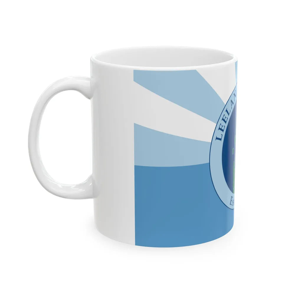 Flag of Leelanau County Michigan (United States) White Coffee Mug - Go Mug Yourself