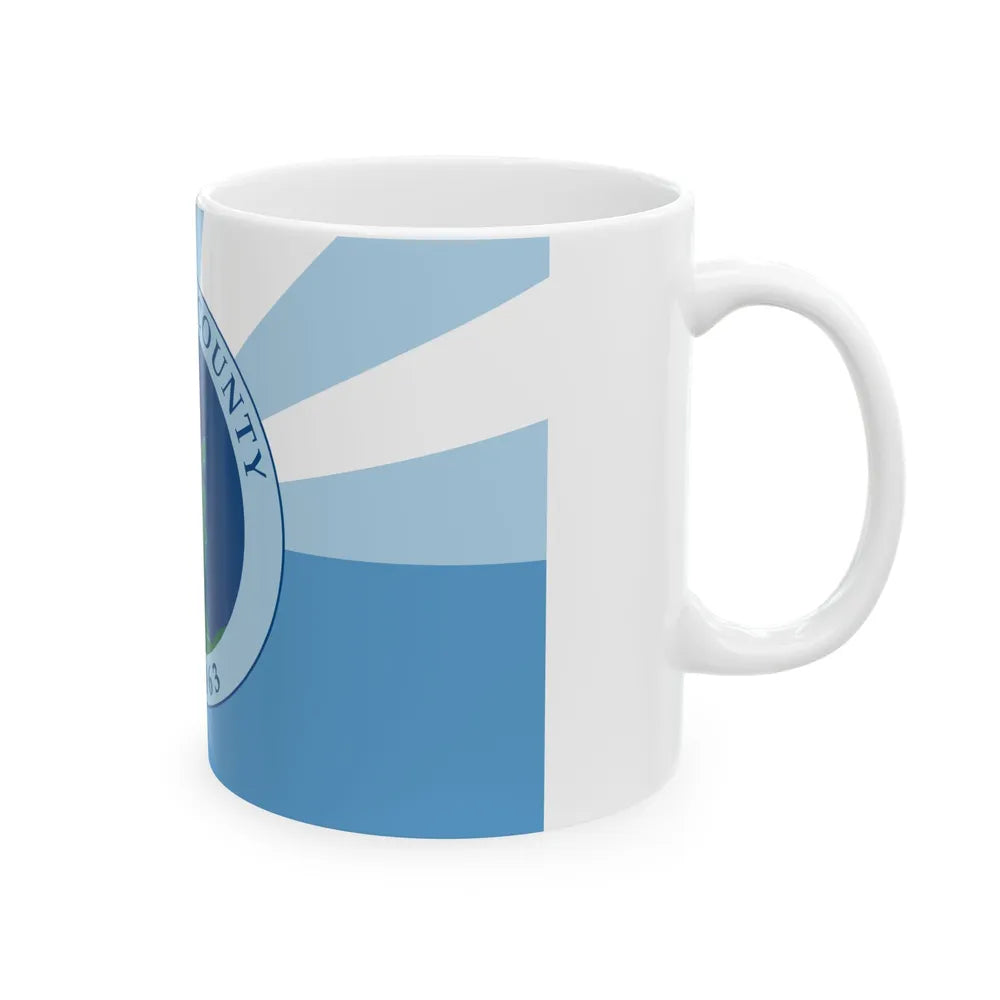 Flag of Leelanau County Michigan (United States) White Coffee Mug - Go Mug Yourself