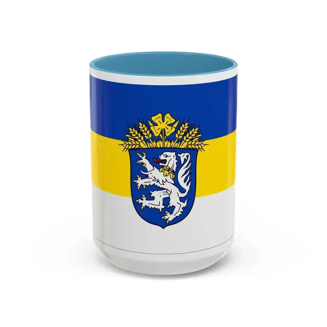 Flag of Leer Germany - Accent Coffee Mug 15oz Light Blue - Go Mug Yourself