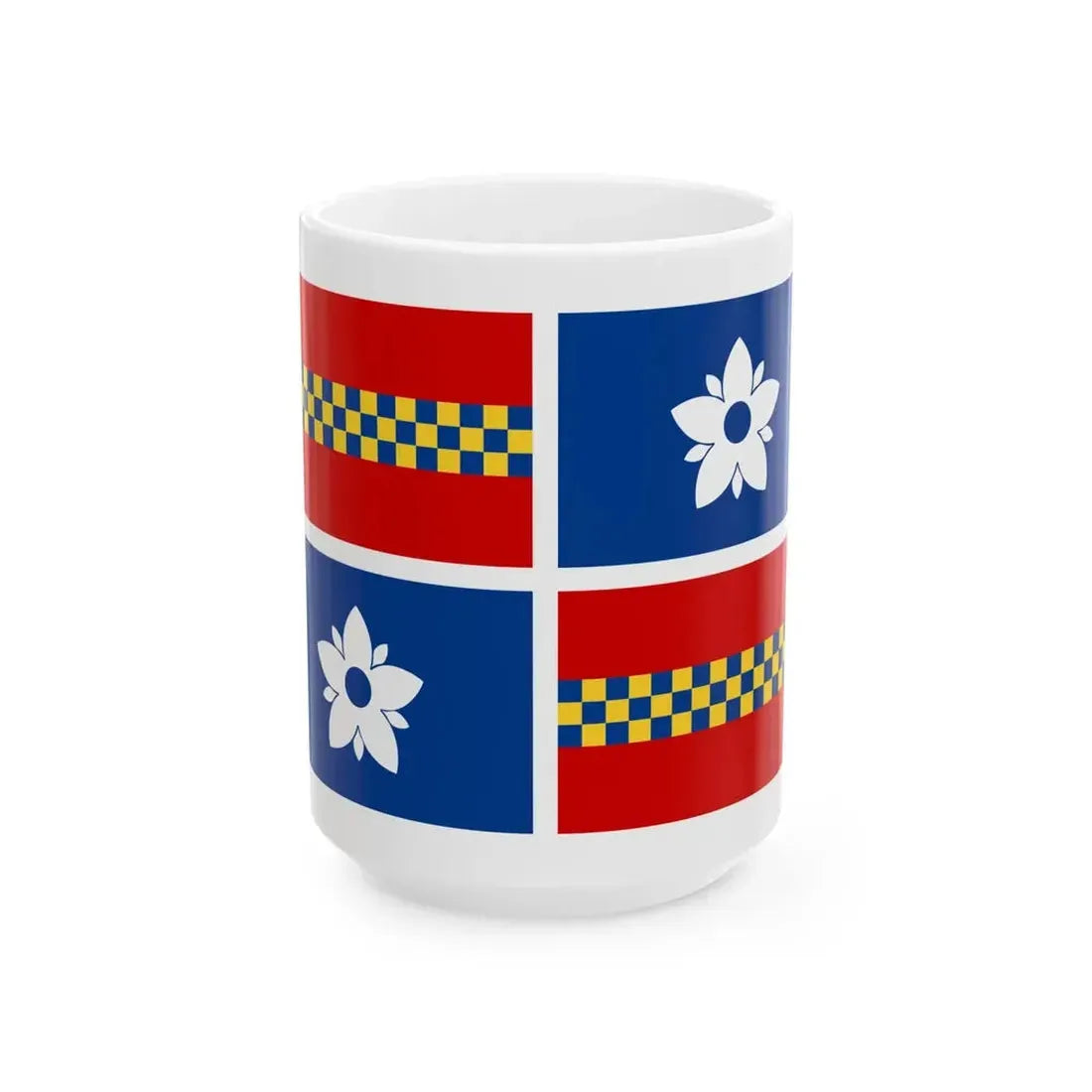 Flag of Leesburg Virginia (United States) White Coffee Mug 15oz - Go Mug Yourself