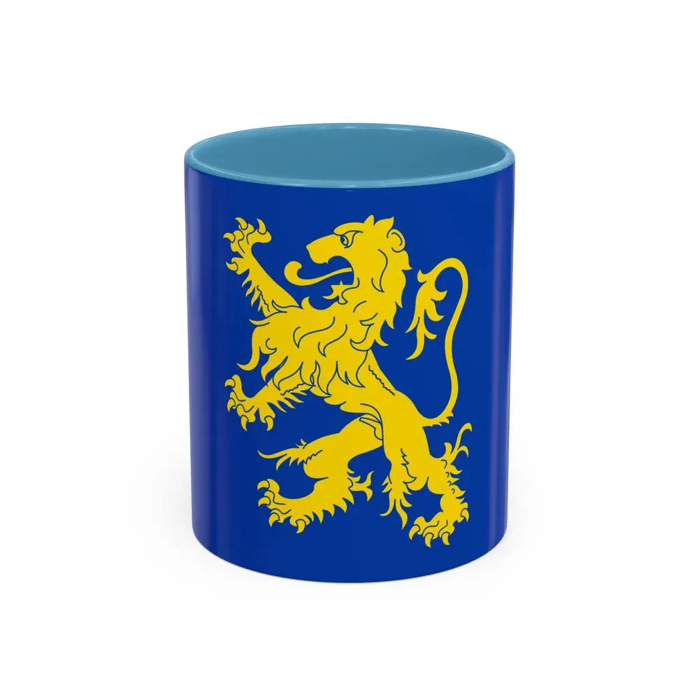Flag of Leeuwarden the capital of the province of Friesland Netherlands - Accent Coffee Mug 11oz Light Blue - Go Mug Yourself