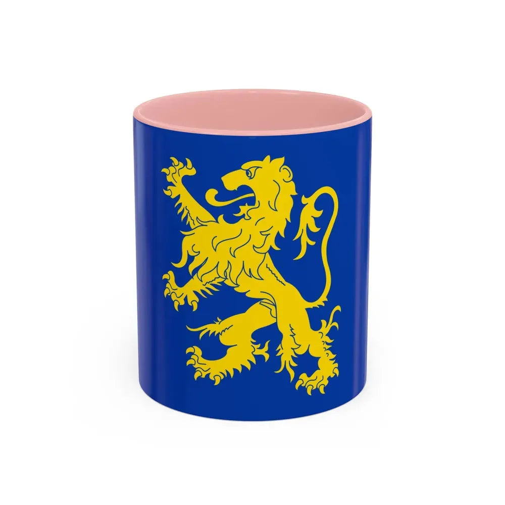 Flag of Leeuwarden the capital of the province of Friesland Netherlands - Accent Coffee Mug 11oz Pink - Go Mug Yourself