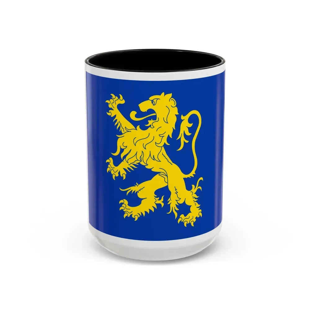Flag of Leeuwarden the capital of the province of Friesland Netherlands - Accent Coffee Mug 15oz Black - Go Mug Yourself