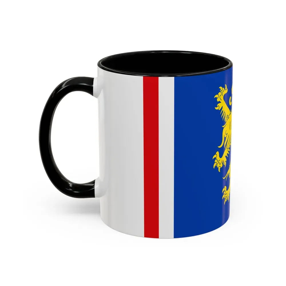 Flag of Leeuwarden the capital of the province of Friesland Netherlands - Accent Coffee Mug - Go Mug Yourself