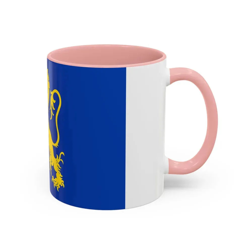 Flag of Leeuwarden the capital of the province of Friesland Netherlands - Accent Coffee Mug - Go Mug Yourself